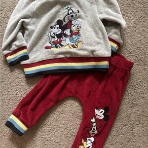 Disney Mickey Mouse Kids Sweatpants & Joggers - Gray and Red